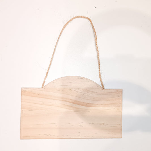 Targhetta in legno 20x12.5x1 cm
