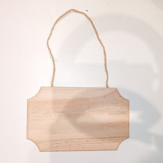 targhetta in legno 20x12,5x1 cm