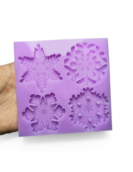 Pack x5 STAMPO SET 4 FIOCCHI DI NEVE