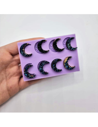 Pack x5 8 Lune Geodi Mold