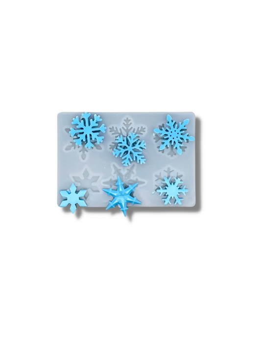 Pack x5 Set 6 Snowflakes Mold