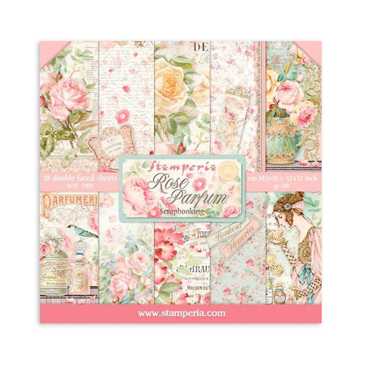 Blocco 10 fogli 30,5x30,5 (12"x12") Double Face - Rose parfum