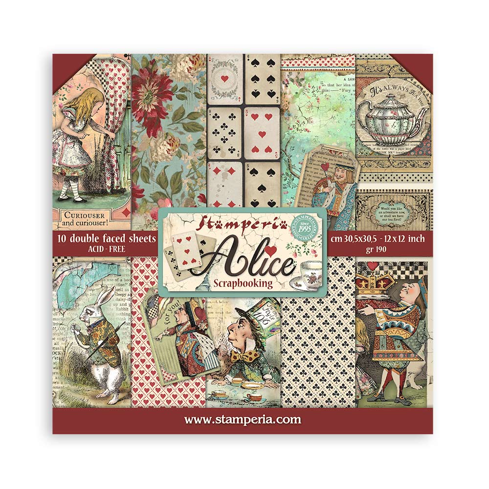 Blocco 10 fogli 30,5x30,5 (12"x12") Double Face - Alice