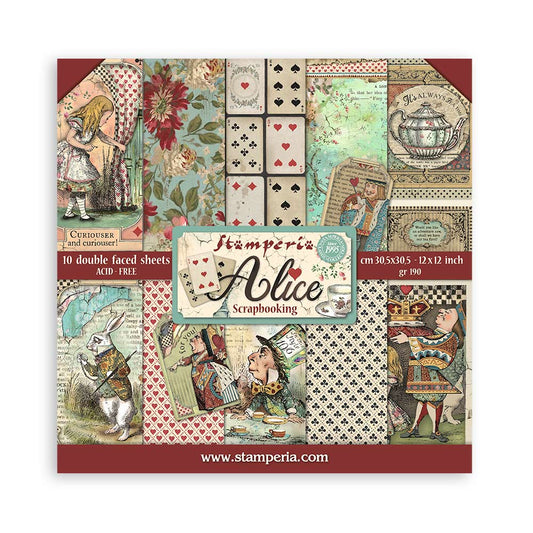 Blocco 10 fogli 30,5x30,5 (12"x12") Double Face - Alice