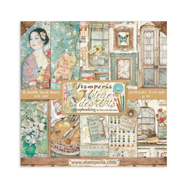Blocco 10 fogli 30,5x30,5 (12"x12") Double Face - Atelier des Arts