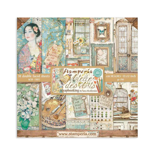 Blocco 10 fogli 30,5x30,5 (12"x12") Double Face - Atelier des Arts