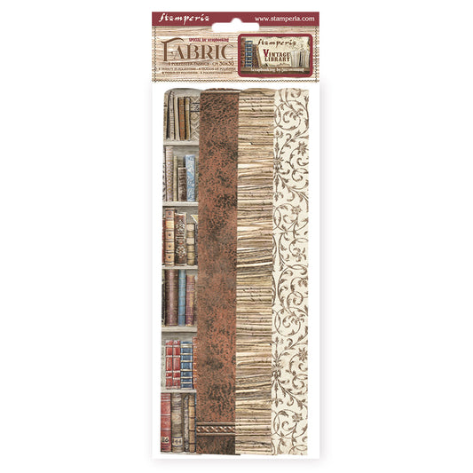 confezione 4 fogli tessuto 30x30-vintage library