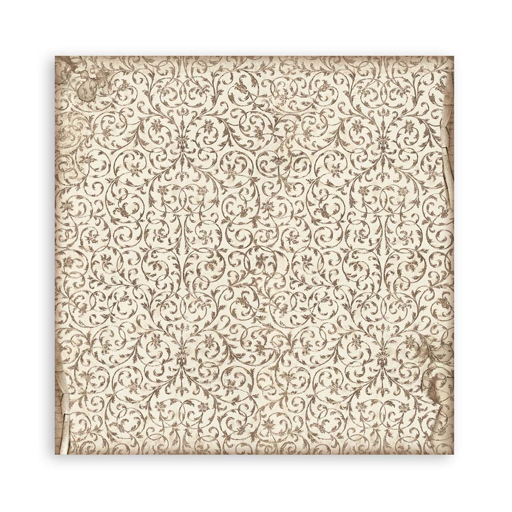 confezione 4 fogli tessuto 30x30-vintage library
