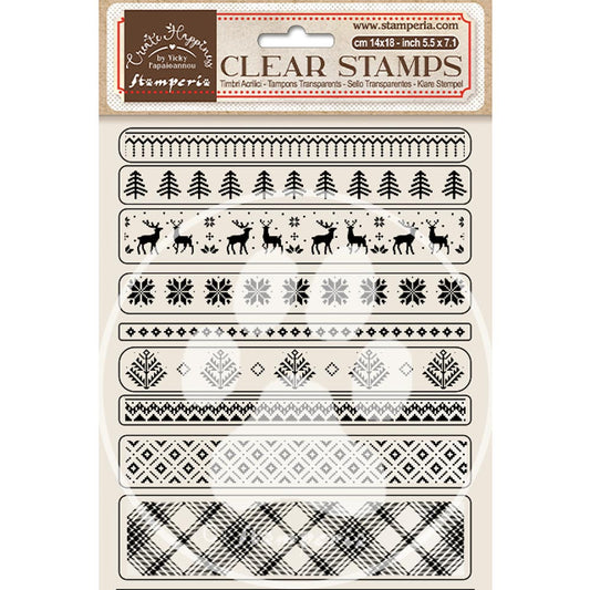 Timbro acrilico cm 14x18 - Create Happiness Christmas bordure