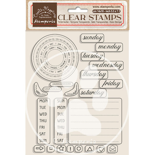Timbro acrilico cm 14x18 - Create Happiness weekly planner