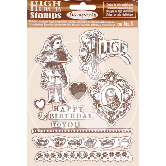 Timbro Alta Definizione cm 14x18 - Happy Birthday Alice